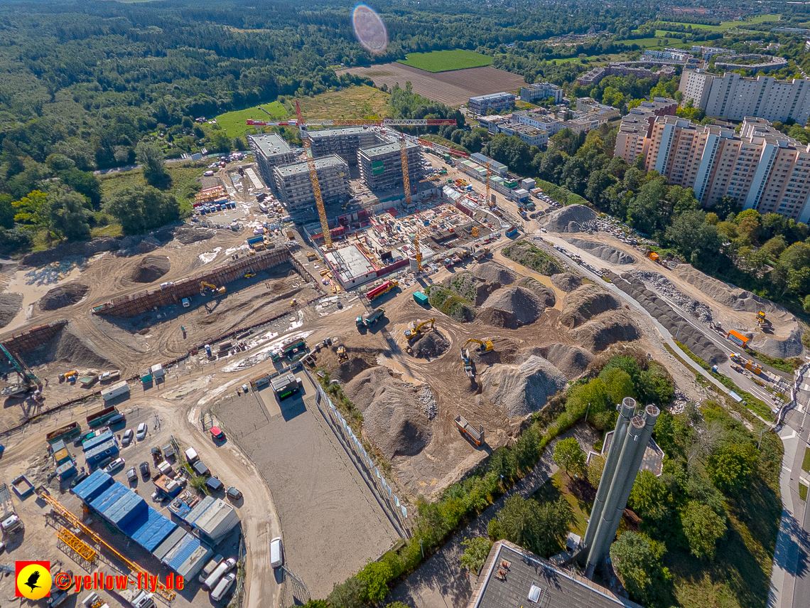 02.09.2023 - eine neue Baugrube auf dem Alexisquartier in Neuperlach